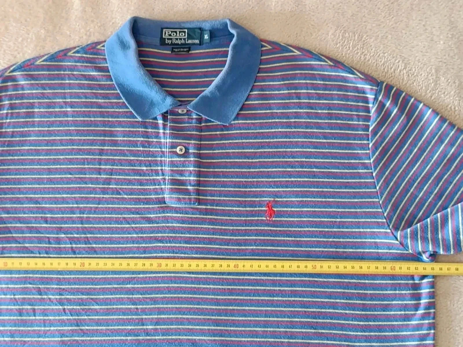 Polo Ralph Lauren vintage strepen blauw rood geel Maat XL – photo 18